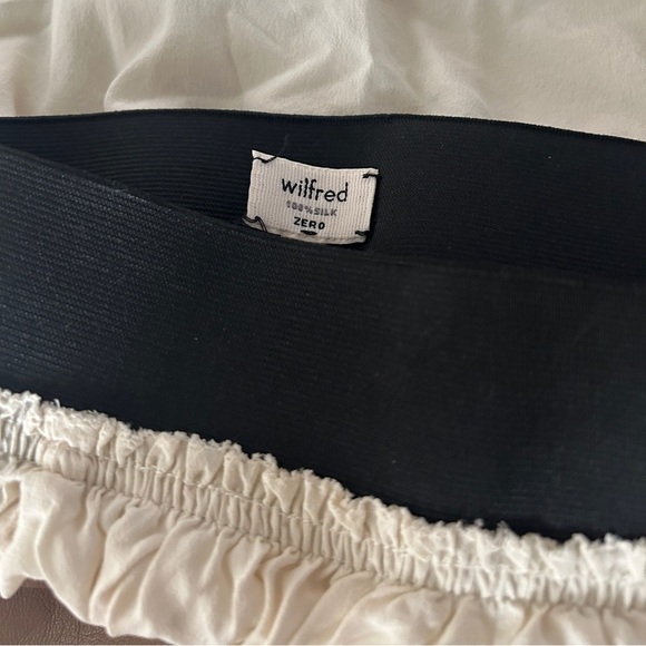 Wilfred Champagne Silk Taffeta Tulip Skirt Champagne with Black waistband ~ Sz 0 - Picture 6 of 6